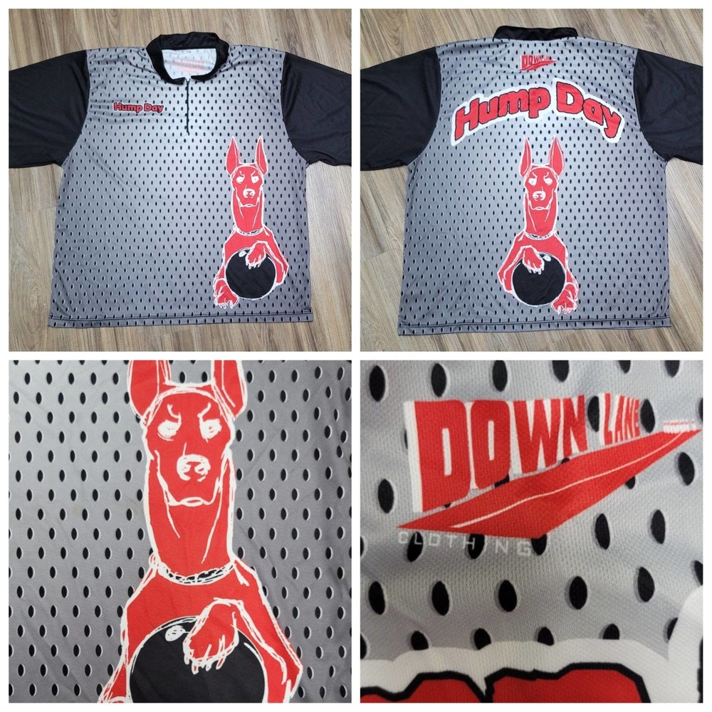 Down The Lane Doberman Bowling Athletic Shirt